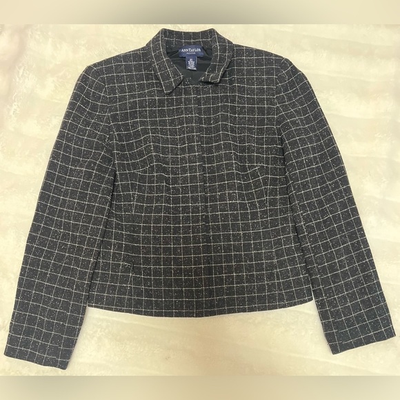 Ann Taylor Checkered Black and White Blazer - Picture 4 of 5